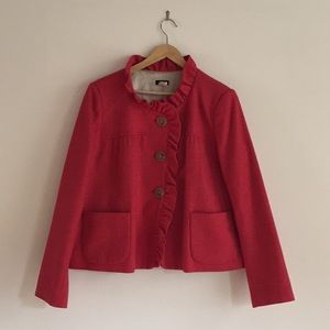 J. Crew wool, cropped herringbone jacket